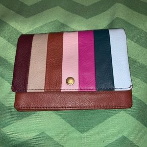 NWT Fossil Leather Multi-color Wallet